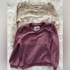 OshKosh B'gosh Floral and Purple Kids Sweaters